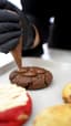 Cookie chocolat piping