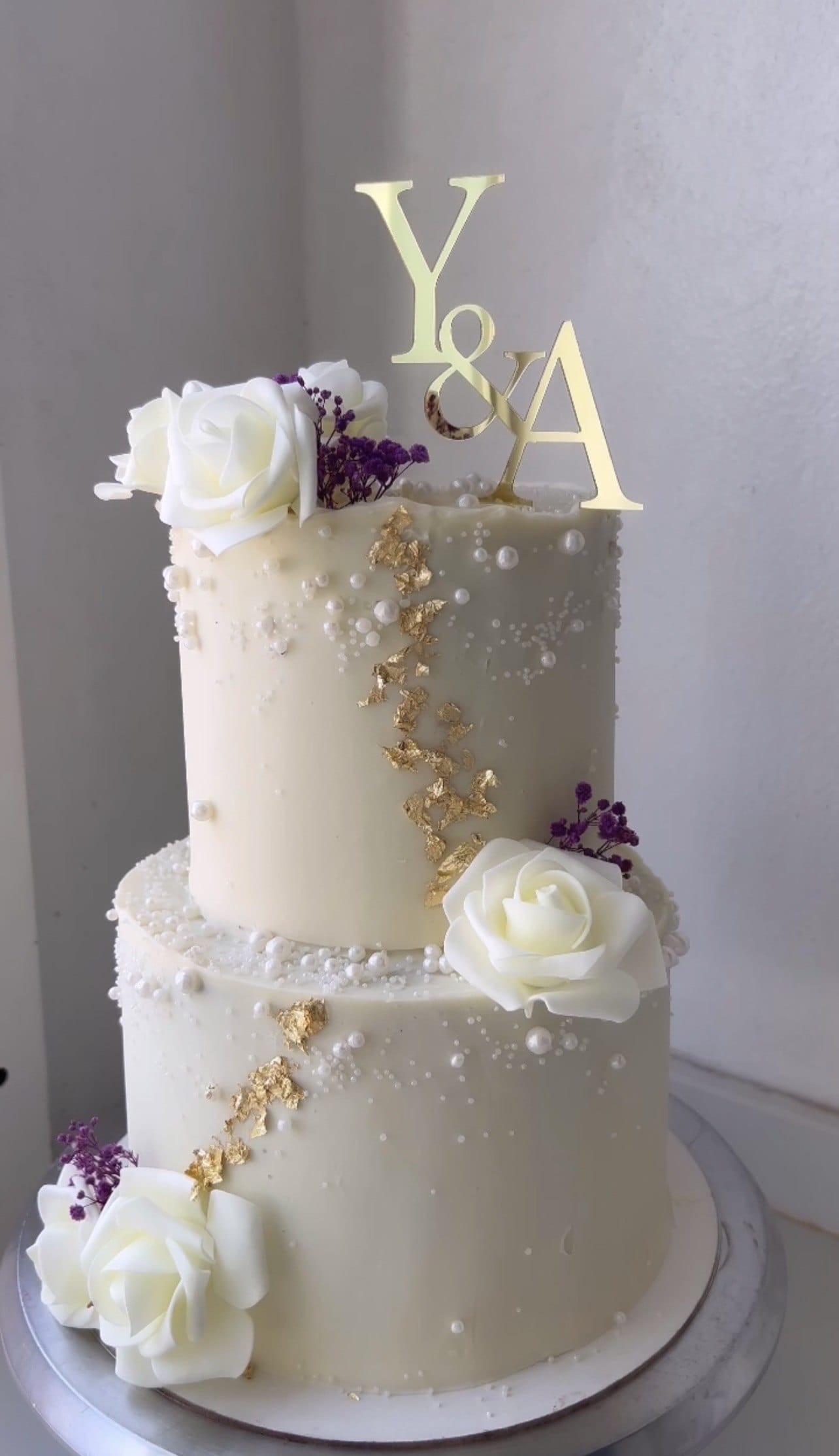 Heart cake bleu tendance vintage
