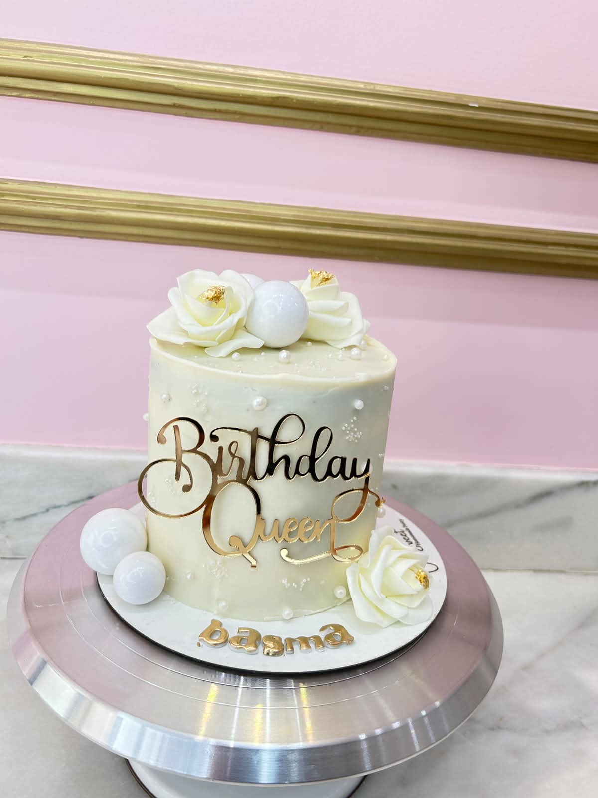 Cake design anniversaire, feuille d'or O'Sweet