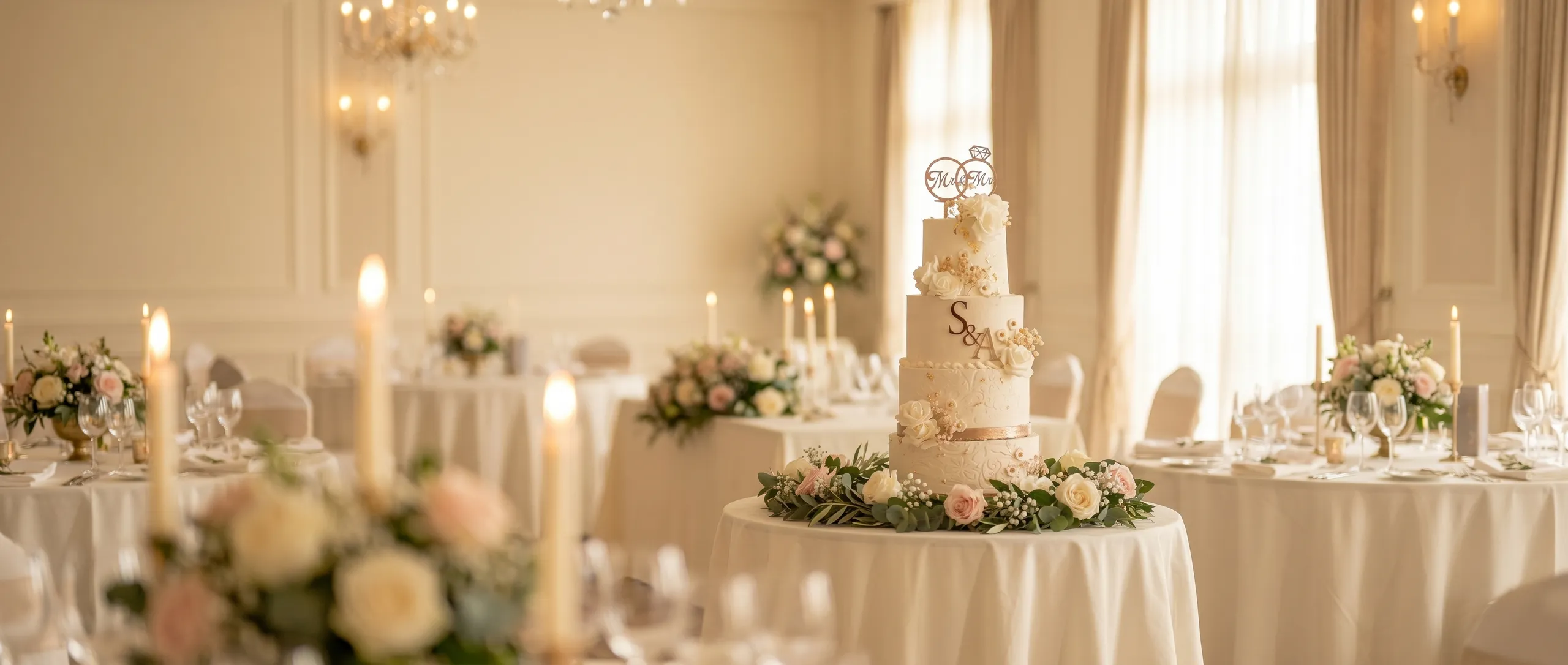 Pièce montée O'Sweet, centre de table d'une réception élégante